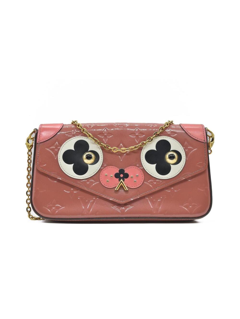 $1460 Louis Vuitton Vernis Valentine Dog Pochette Felicie